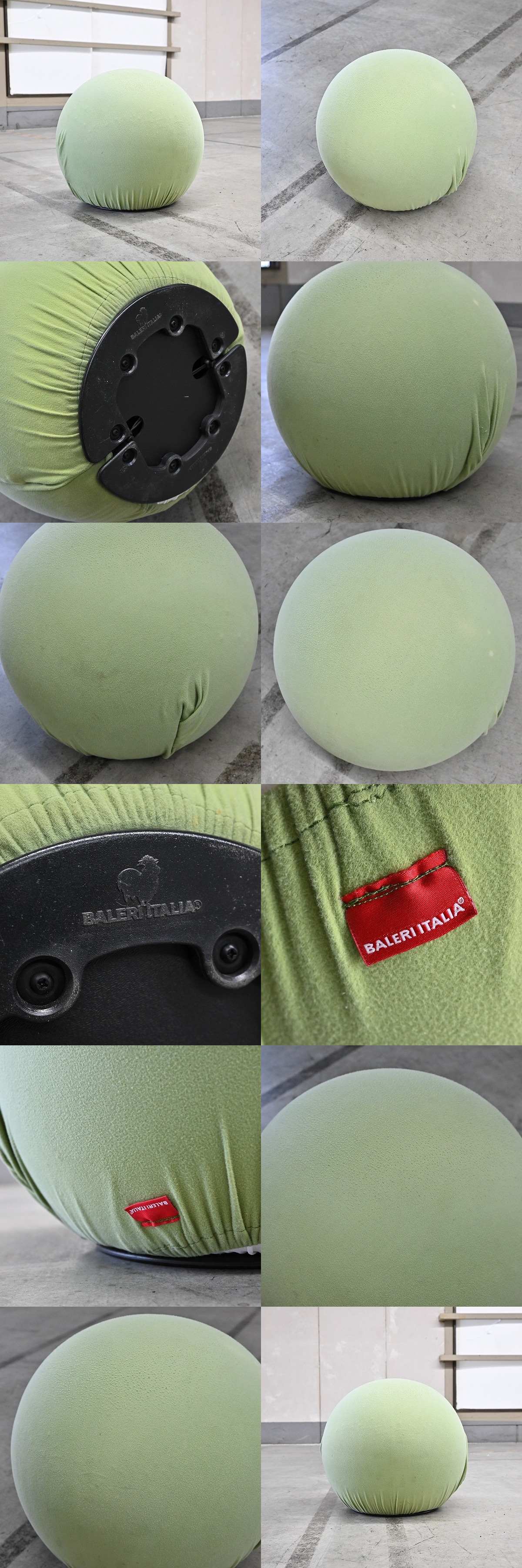 バレリイタリア　球形椅子スツール BALERIITALIA 赤い球形 スツール