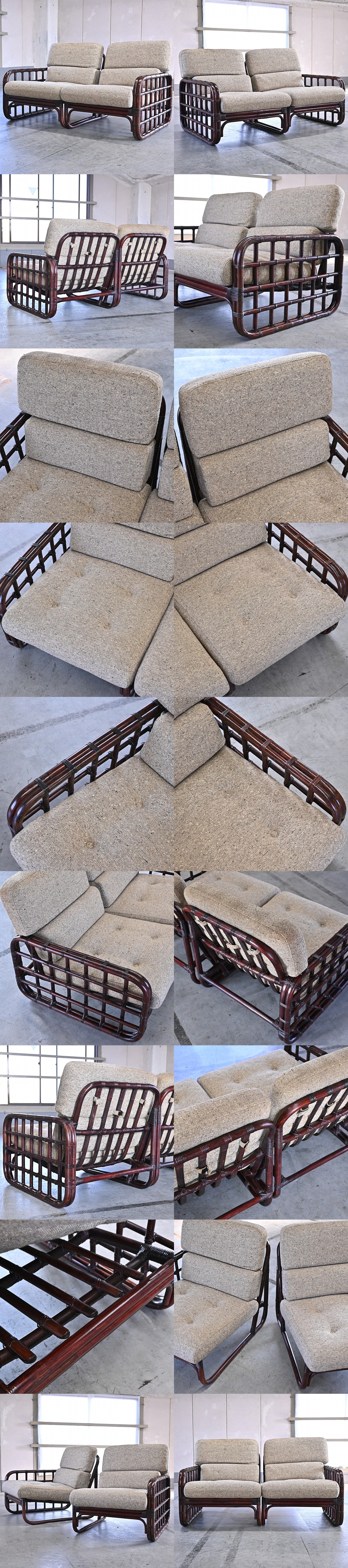 ヤマカワラタン「410」2人掛けソファ 籐 シック リビング 1p シングル アジアンスタイル パーソナル 高品質 ラウンジ yamakawa 山川