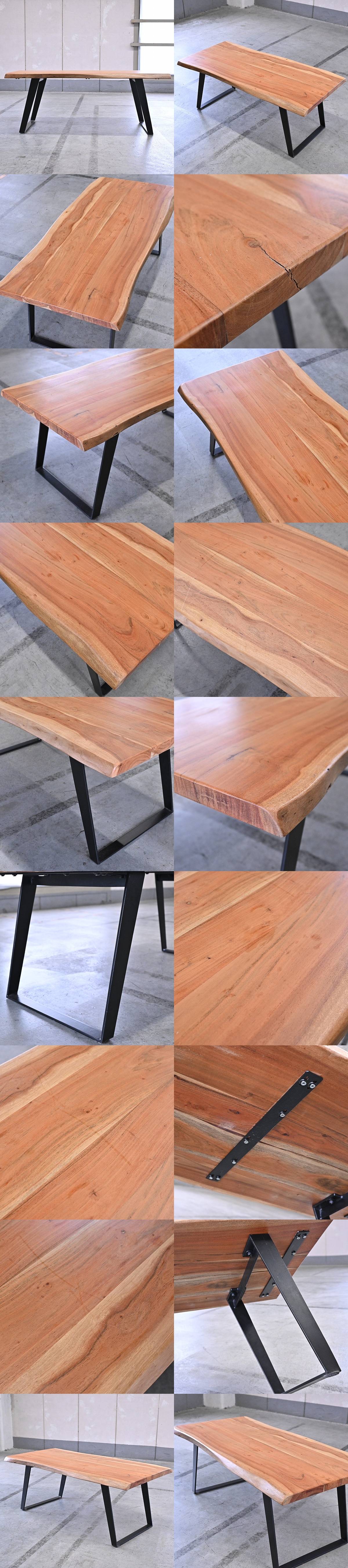 NOCE コーヒーテーブルSBL-04 木製リビングテーブル 高級感 1枚板ロー