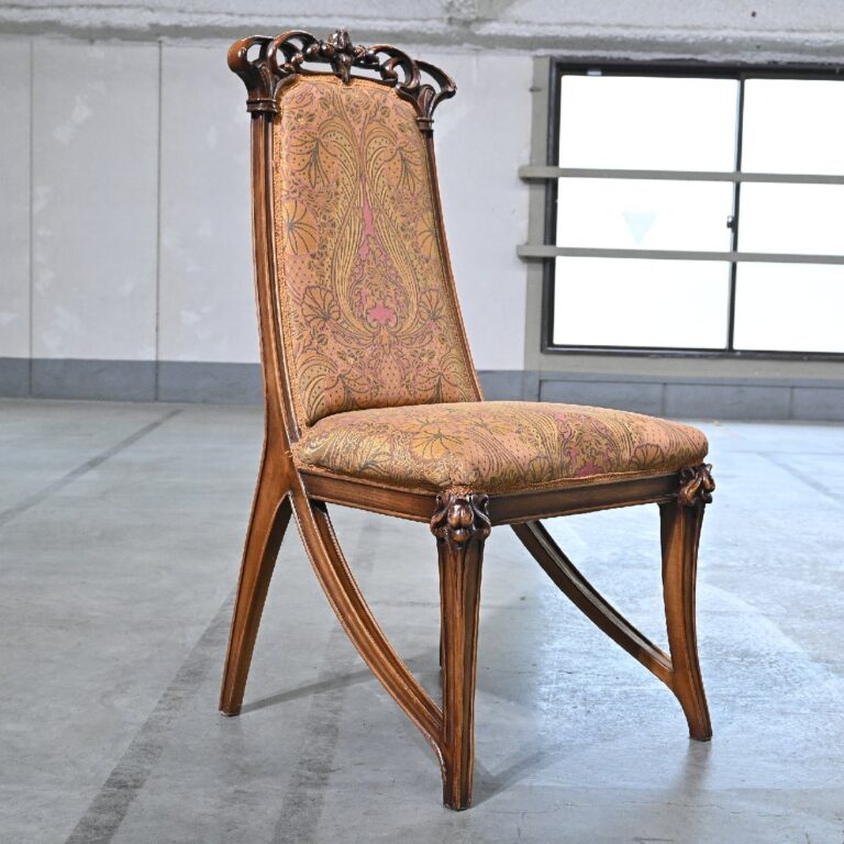 最高級品 CL italia アールヌーヴォースタイル チェア a マホガニー材 ハイバック 猫脚の商品写真