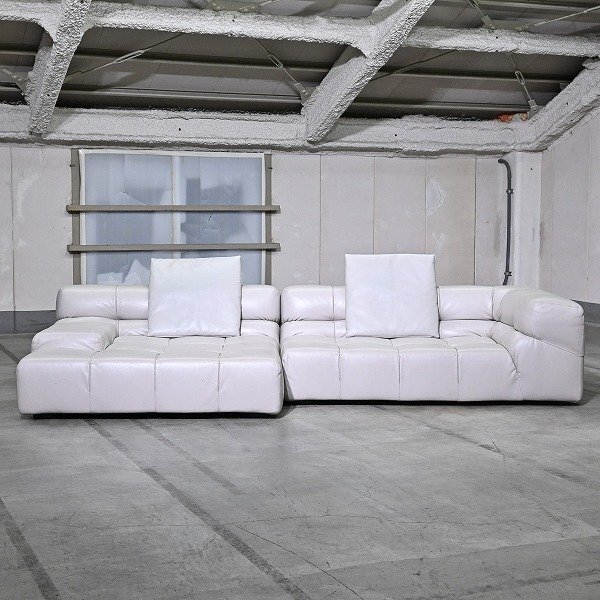 【】 B&B Italia 515万「Tufty-Time」レザーソファ