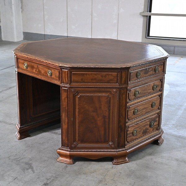 【2026/10/17】 H.Samuel Octagonal Desk マホガニー材 八角形デスク