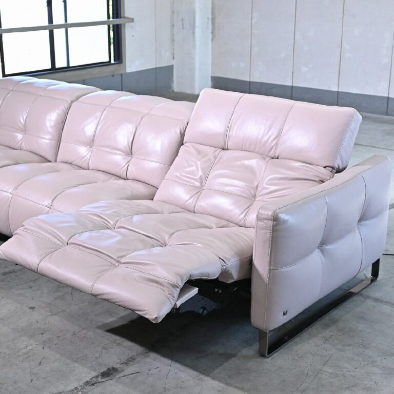 Natuzzi italia 「PHILO/フィロー」三人掛けソファ 電動リクライニング 本革 レザー キルティング リビング ダイニングの商品写真
