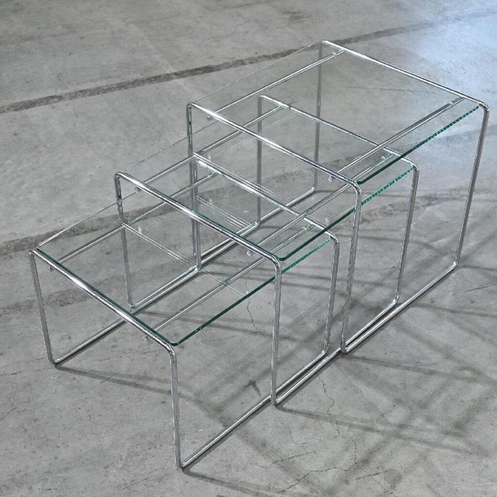 ★ Cassina 「MARCEL T/マルセル T」ネストテーブル ガラス 高濱和秀 ダイニング リビングの商品写真