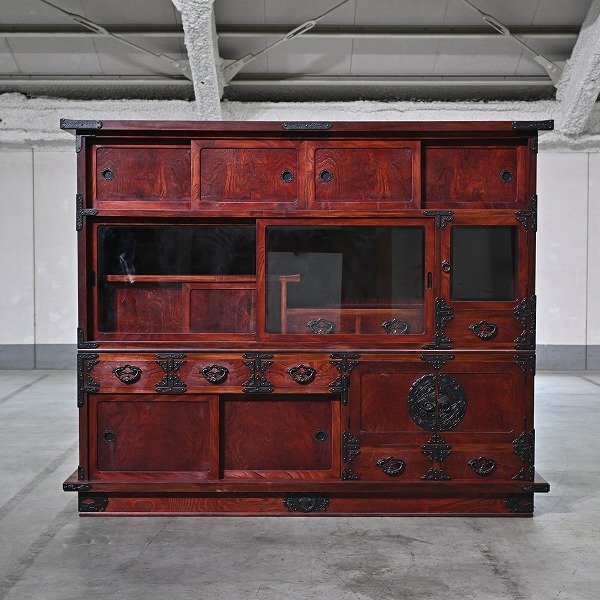 岩谷堂箪笥 「鳴子型飾棚1号」ケヤキ材 桜木作 桜木家具 引出し 収納 装飾棚 和 チェストの商品写真